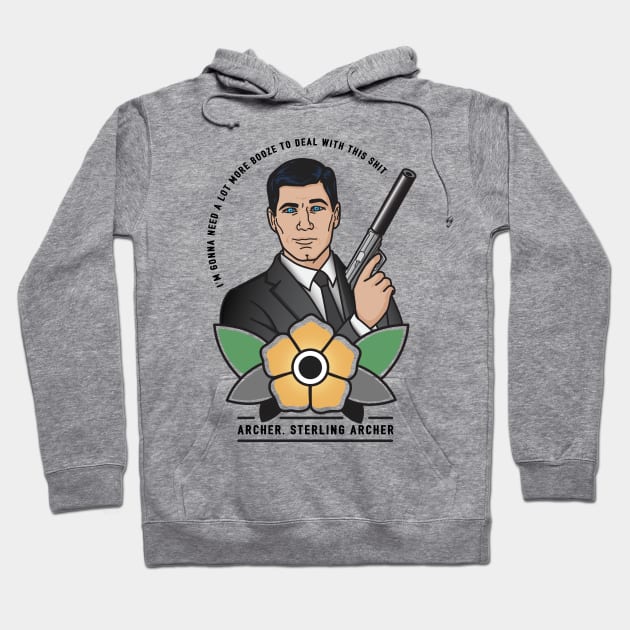 Archer. Sterling Archer Hoodie by michaelbaztrovato